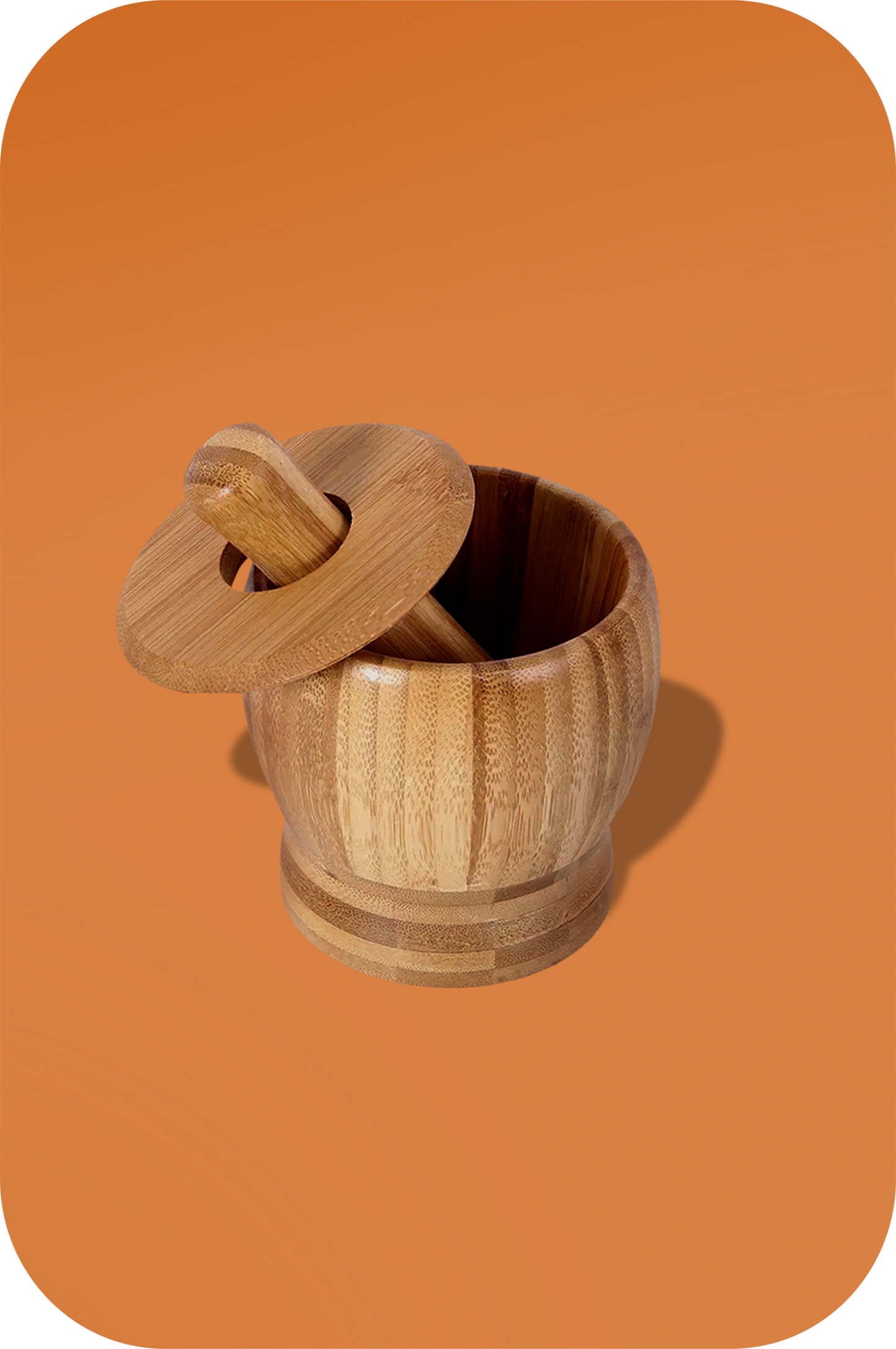 Bamboo Mortar and Pestle